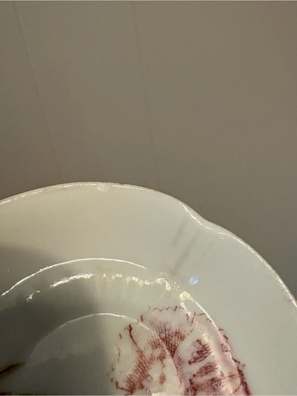 Butter Pat with Pink Carnation